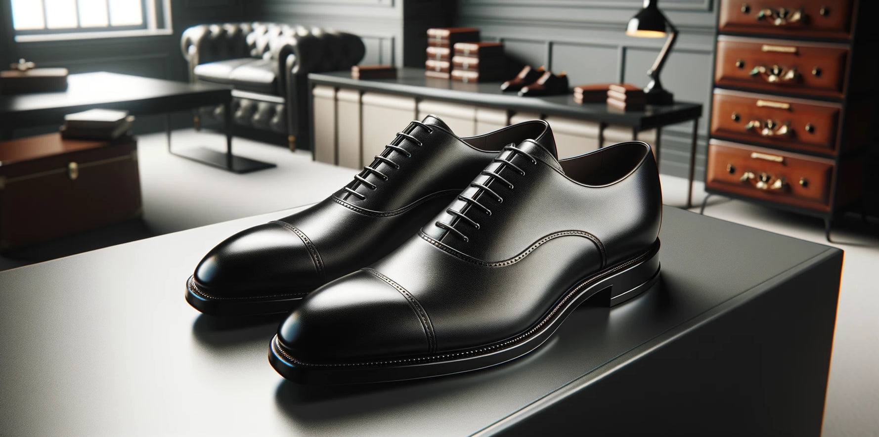 Black oxford bespoke Shoes