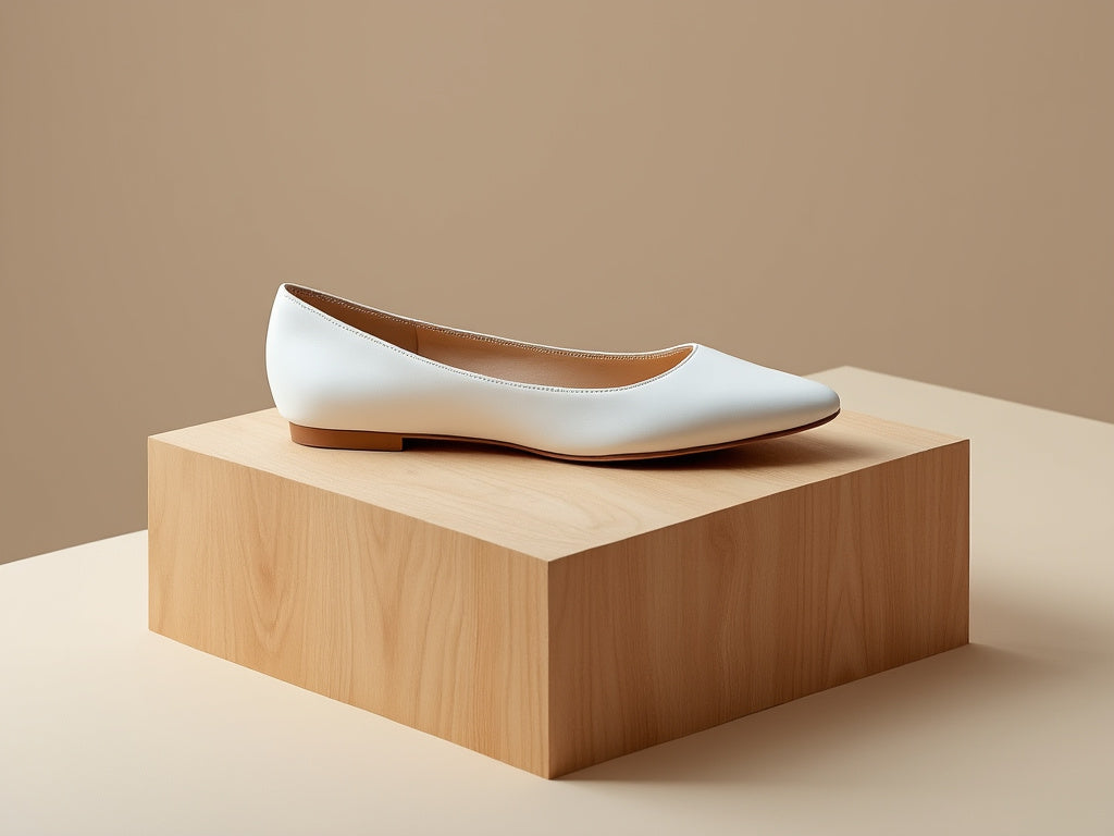 SOFIA • Custom Fitted Bespoke Ballerina Flats • WHITE