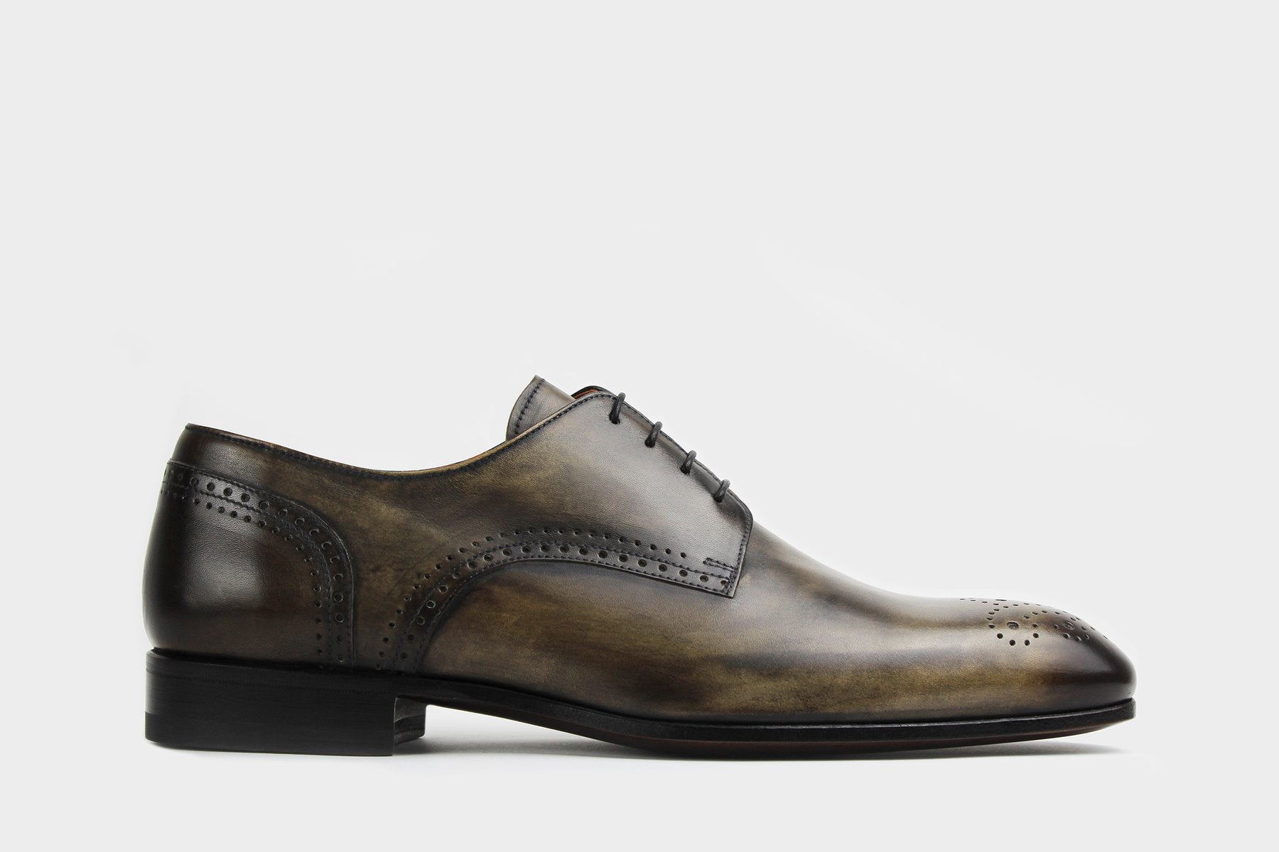 Lorenzo Khaki Derby Italian Bespoke Shoes